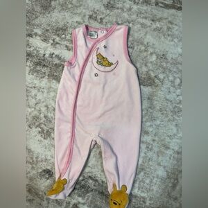 Classic Pooh Footie Pink Onesie